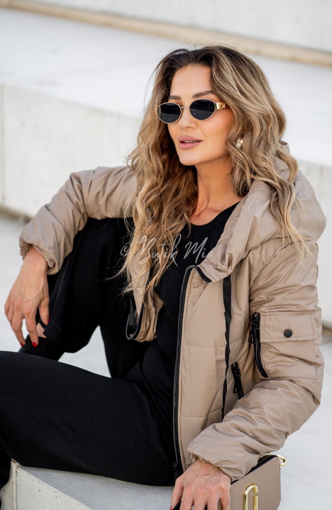 Krótka Kurtka Bomberka Buffy camel